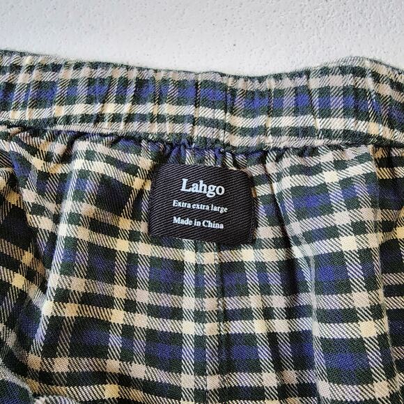 Lunya Lahgo Men's Cotton Blend Boxer Shorts Plaid XXL NWOT - Picture 2 of 5